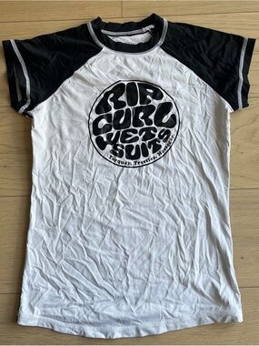 Rip Curl White and Black Surf Top